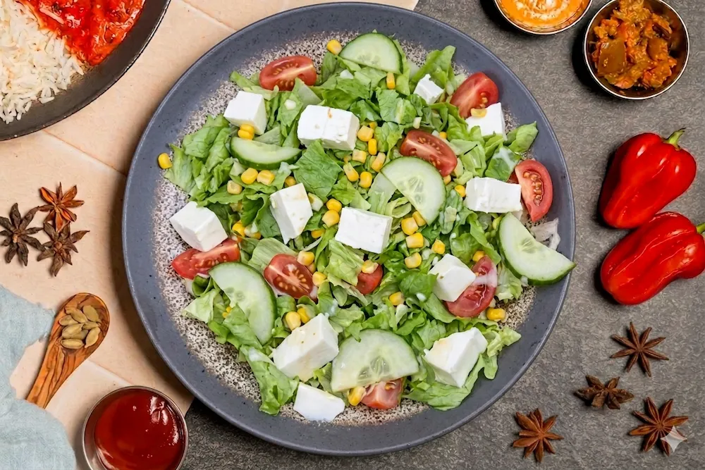 Salade mixte + Naan nature