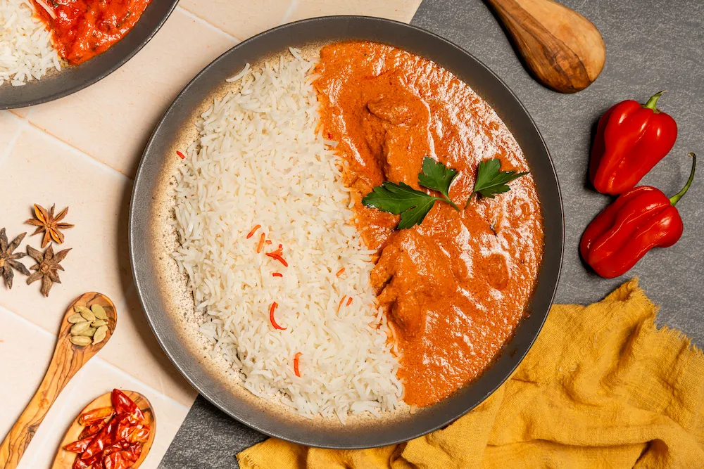 Butter chicken + Riz Basmati