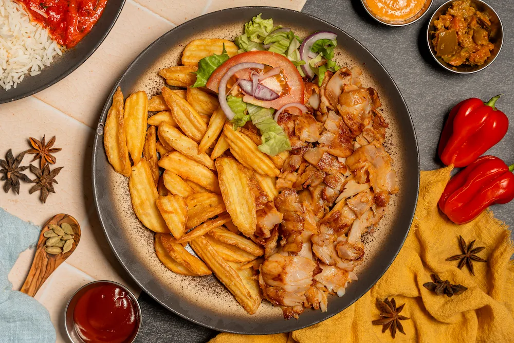 Bowl kebab avec frites maison