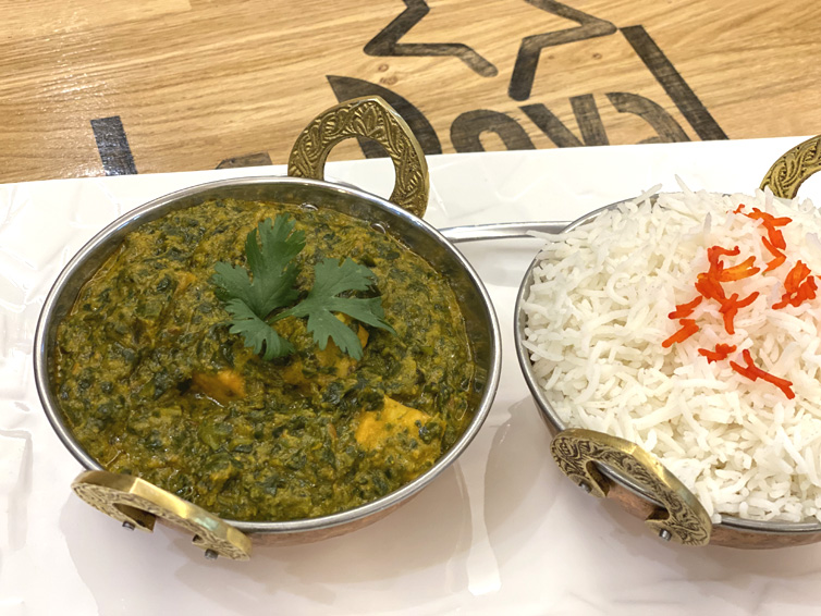 PALAK PANEER + RIZ BASMATI